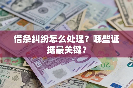 济南借条纠纷怎么处理？哪些证据最关键？