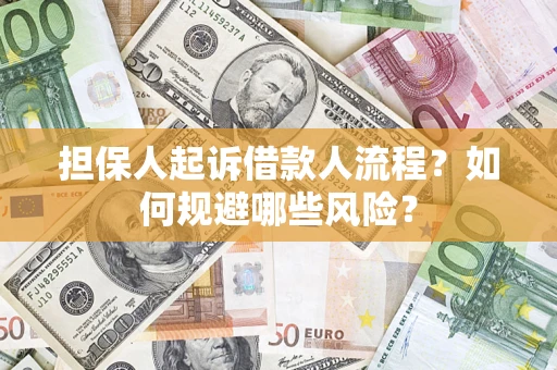 济南担保人起诉借款人流程？如何规避哪些风险？
